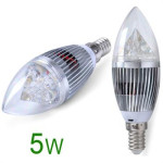 Bec LED E14 Lumanare 5x1W Clar